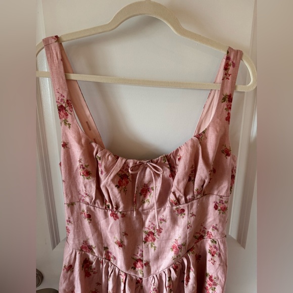 Reformation Balia Linen Dress in Tea Time Size 10 - Picture 7 of 9